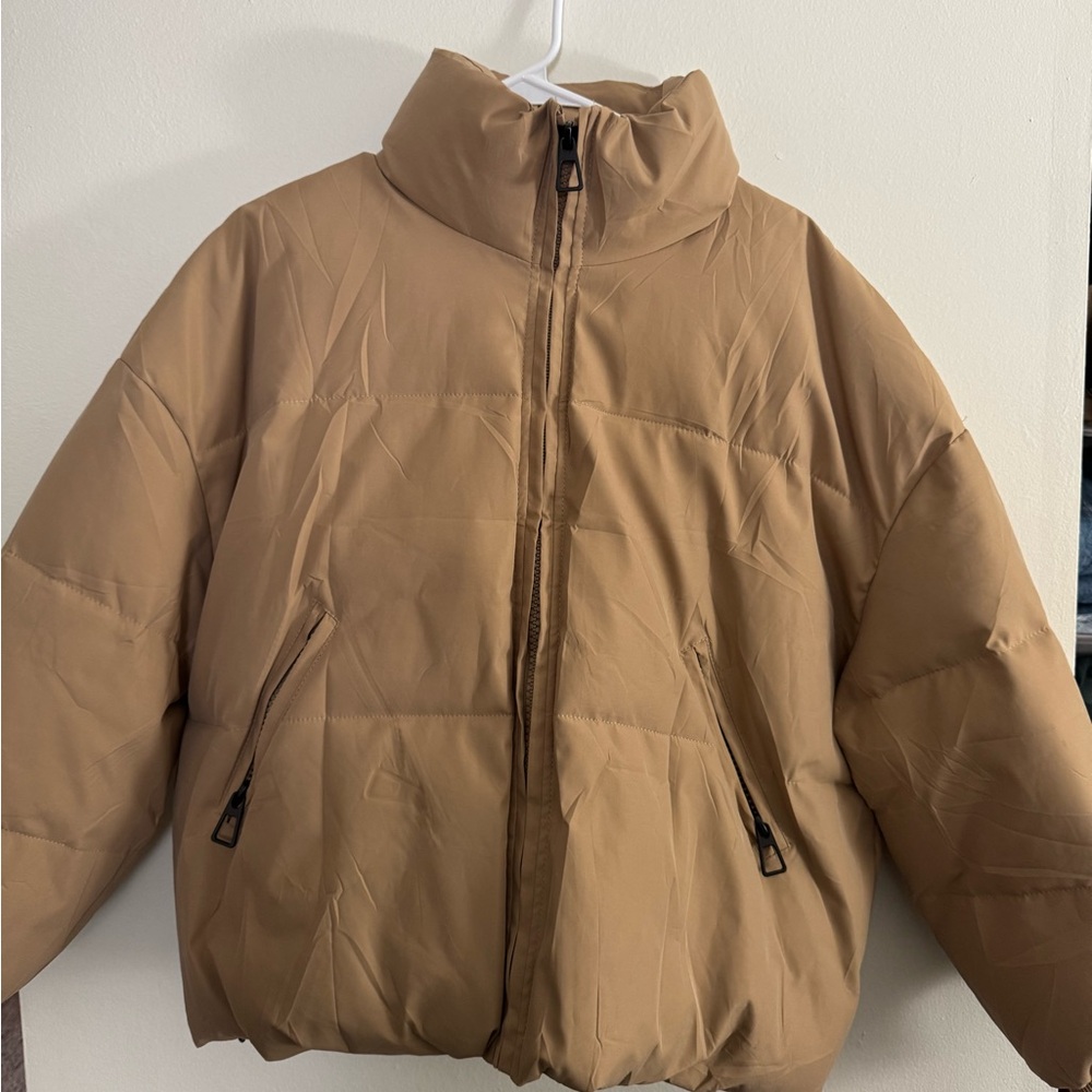 Tan Puffer Jacket